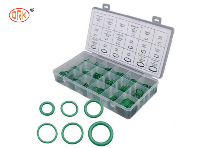 سبز AS568/ متریک HNBR لاستیک 18 ابعاد O حلقه کیت جعبه برای تهویه مطبوع