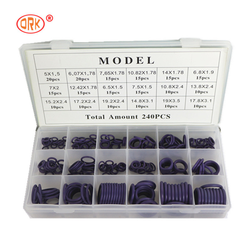240pcs سبز NBR ماشین تهویه مطبوع کیت O-Ring 16 اندازه برای اندازه های مختلف مهر